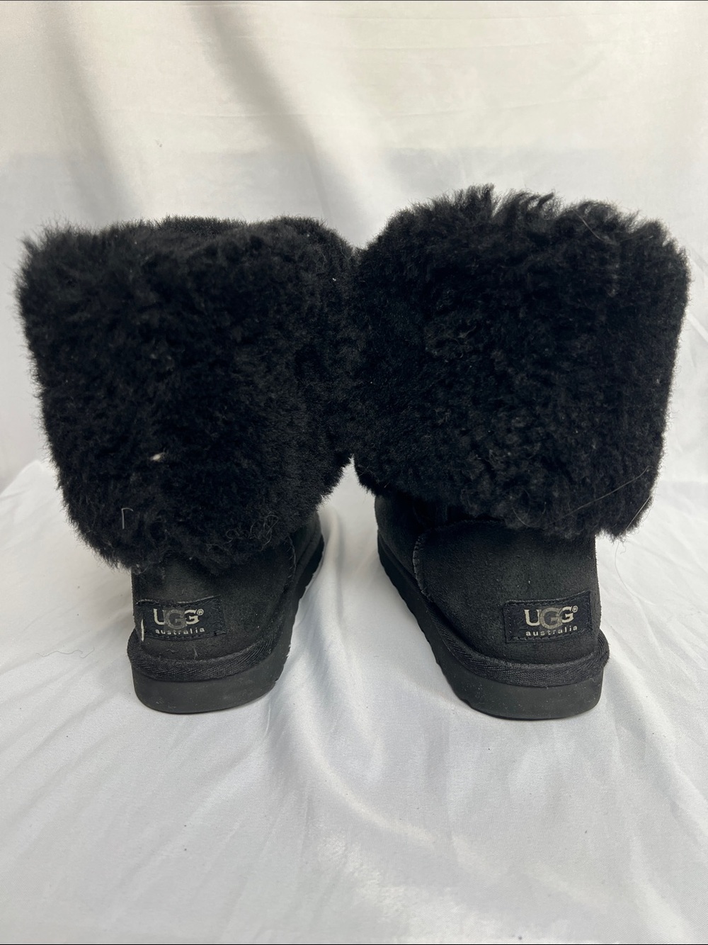 UGG Black Shearling Cuff Short Boots